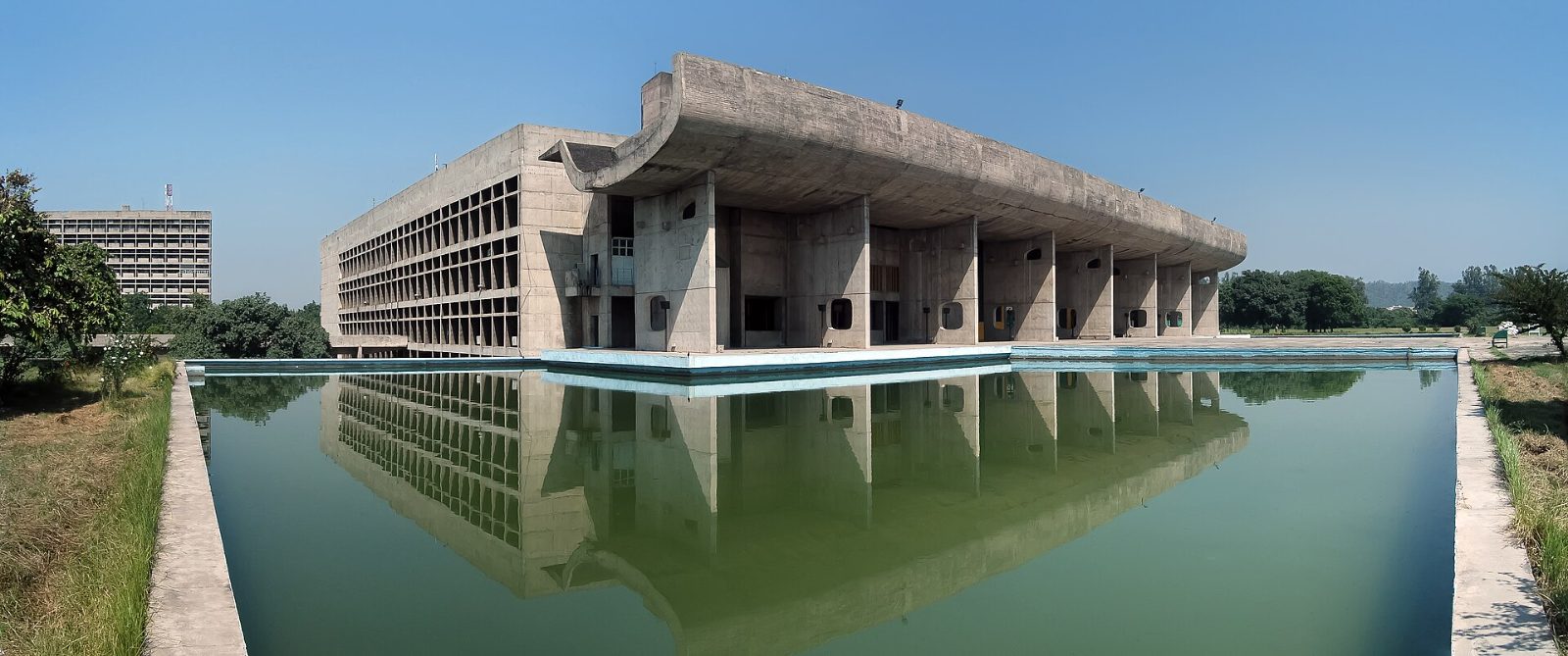 The Palace of Assembly, part of the Capitol Complex, Chandigarh, designed by Le Corbusier